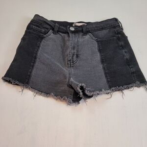 SO Two-Tone Black and Gray Jean Shorts